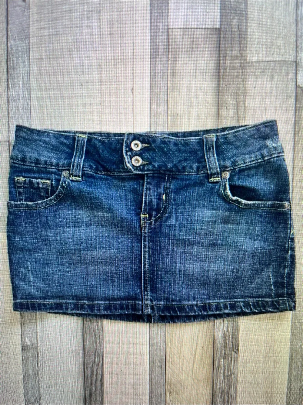 Classic Dark Blue Denim Mini Skirt